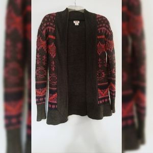 Mossimo sweater cardigan, Grey/Pink/Melon
